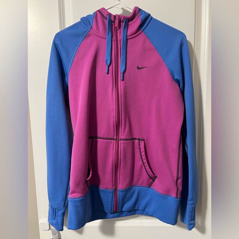 Nike Vibrant Pink and Blue Hoodie
